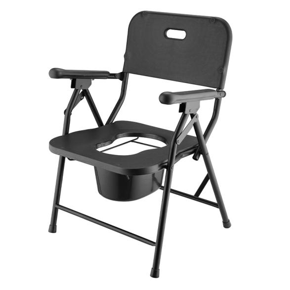 How do you use a toilet chair for patients?